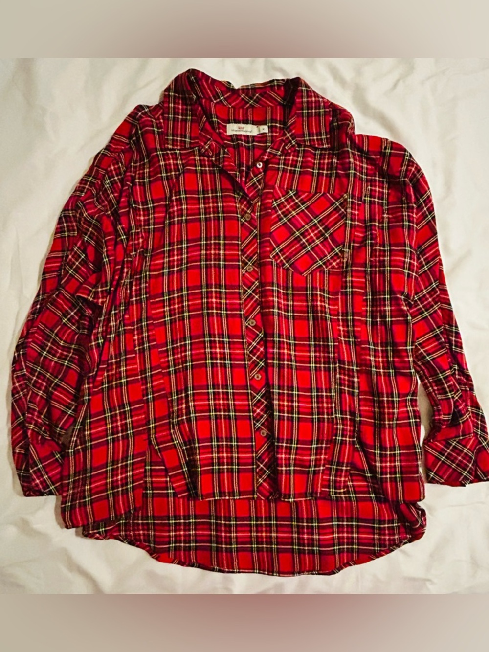 Women’s Vineyard Vines Plaid Button-Down Shirt - Size L